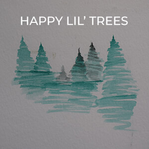 happy lil trees with painted trees